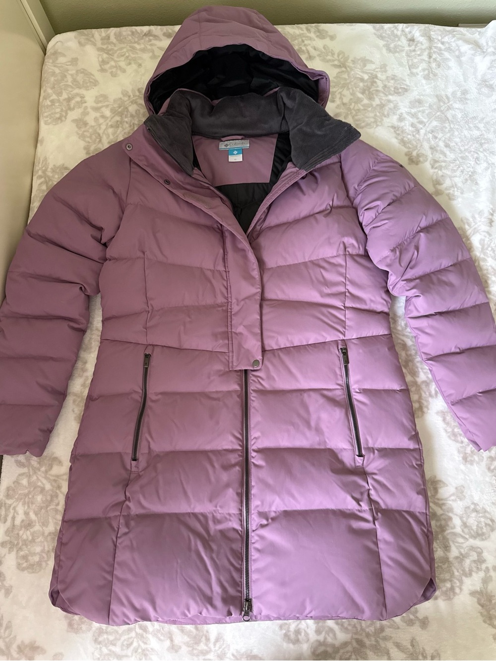 Columbia Crystal Caves Lilac Down Puffer Mid Jacket Winter Coat